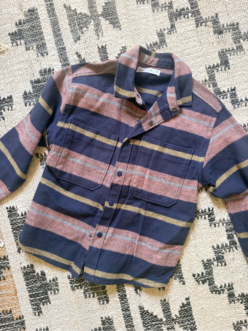 Boys Zara Striped Button-Up